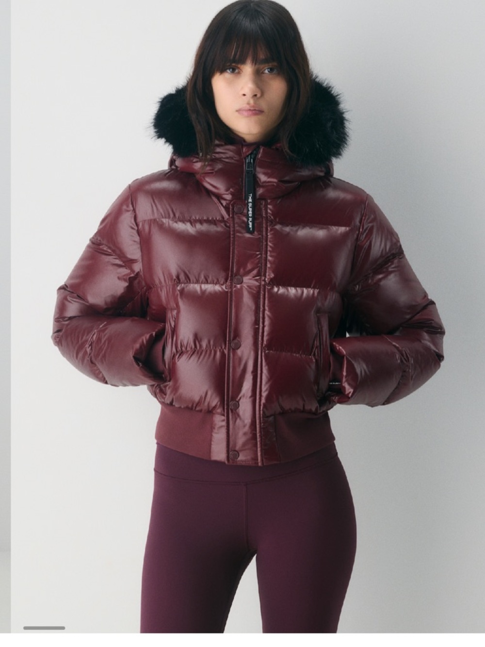 Aritzia The Super Chalet Puff™ Hi-Gloss Burgundy Puffer Jacket